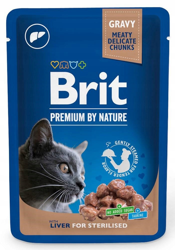 Brit Premium Cat Liver Sterilised - mokra karma