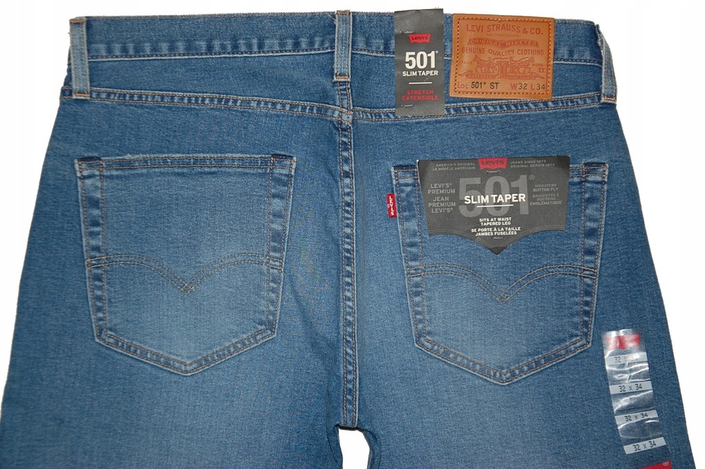 LEVIS 501 32/34 W32 L34 SLIM TAPER pas 84 cm