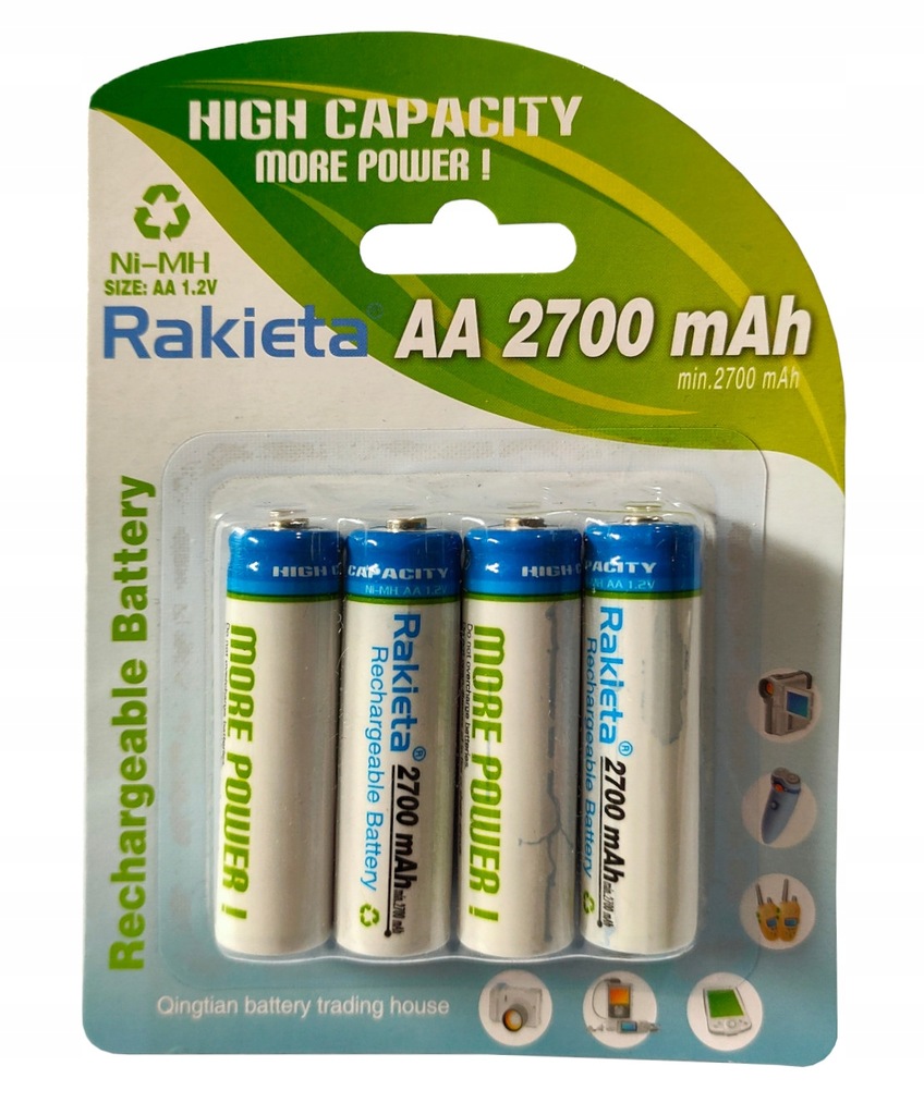 Baterie AKUMULATORKI RAKIETA AA 2700 mAh Ni-MH - 12272766711 ...