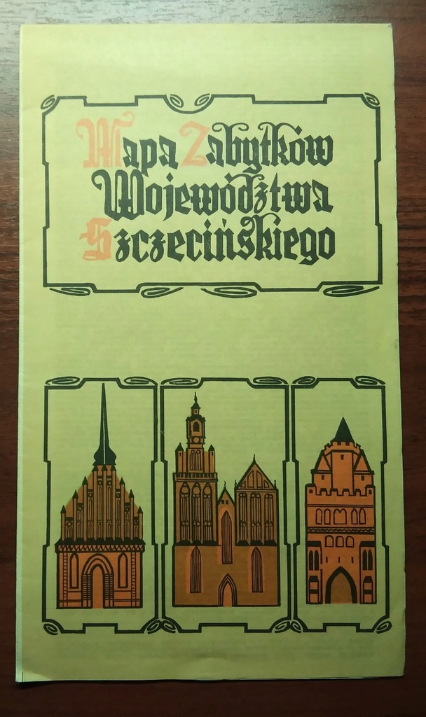 Województwo szczecińskie mapa zabytków 1973 r.