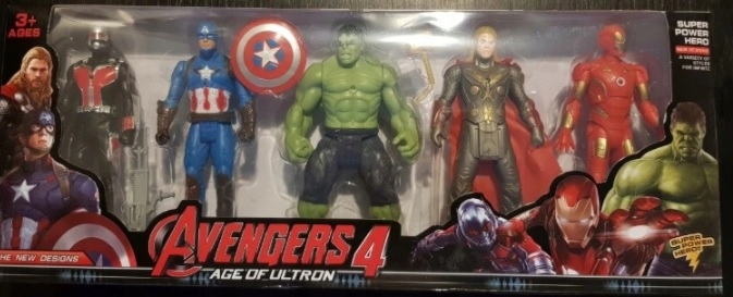 Zestaw Avengers Świecący 5 postaci