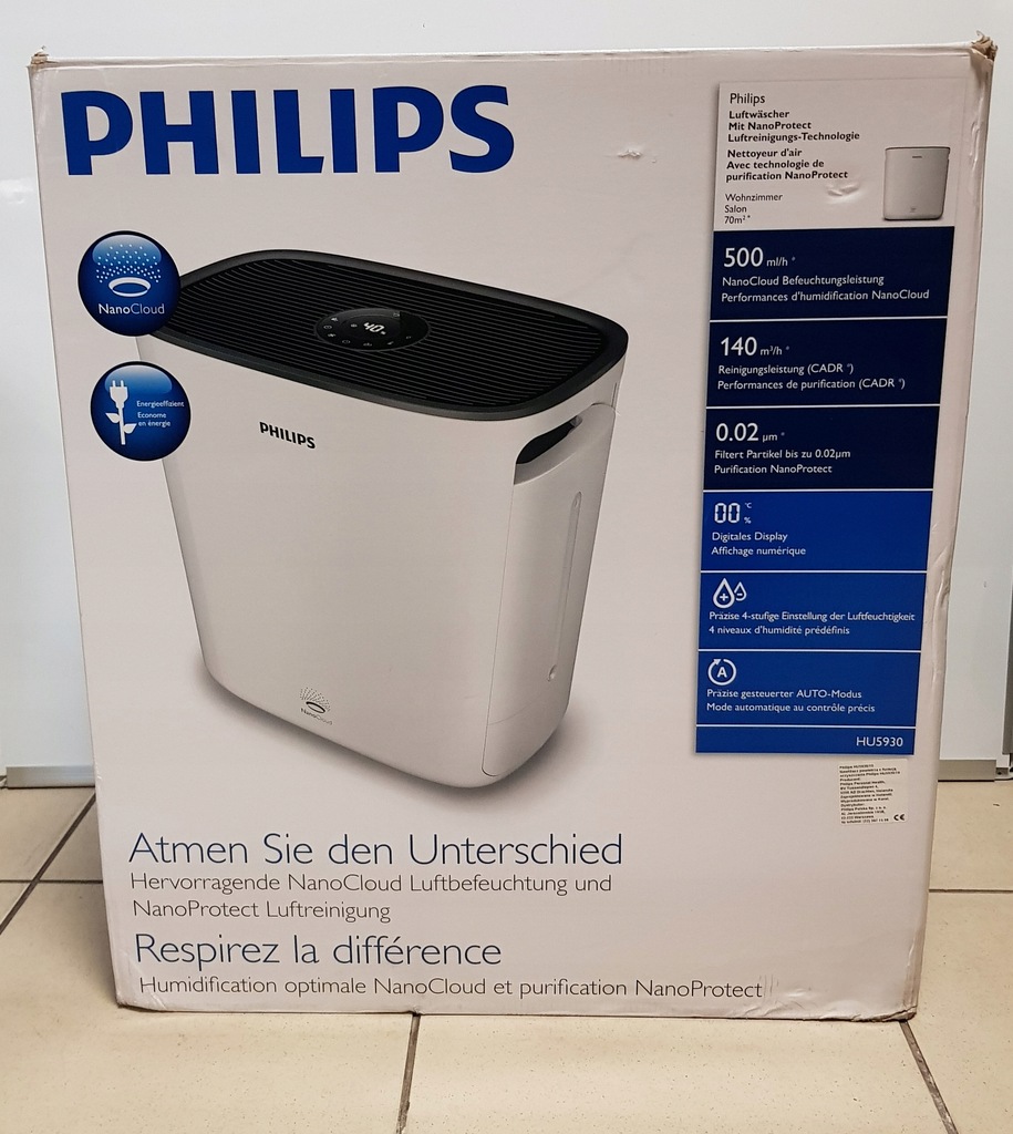 Nawilżacz powietrza oczyszczacz PHILIPS HU5930/10 - 11386242980 ...