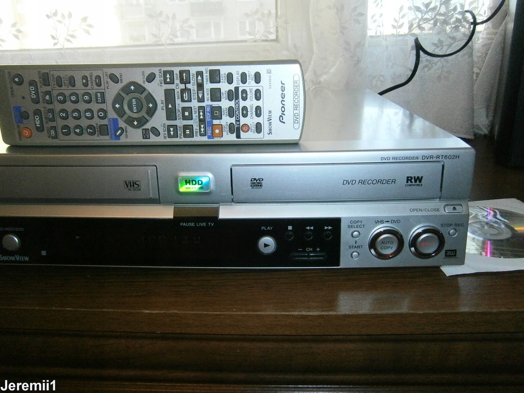 VHS NA DVD/HDD PIONEER COMBO NAGRYWARKA DVRRT602H 7917220434 oficjalne archiwum Allegro