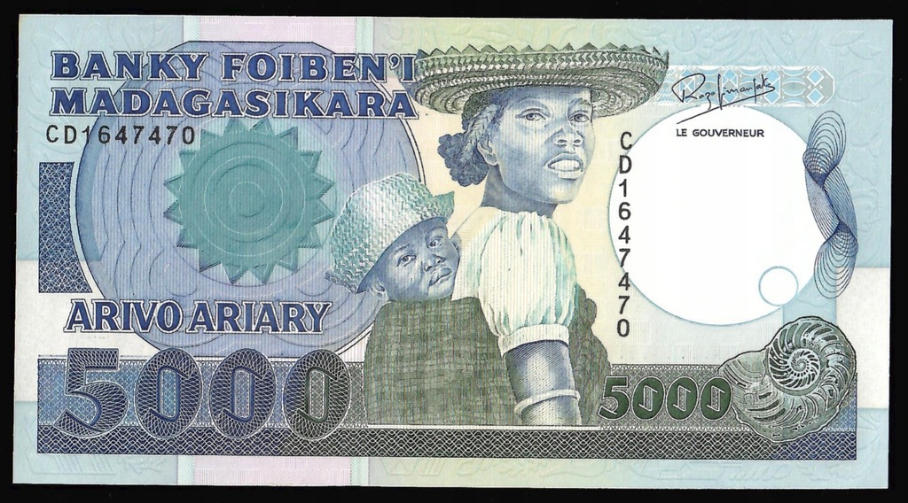 Madagaskar - 5000 franków UNC