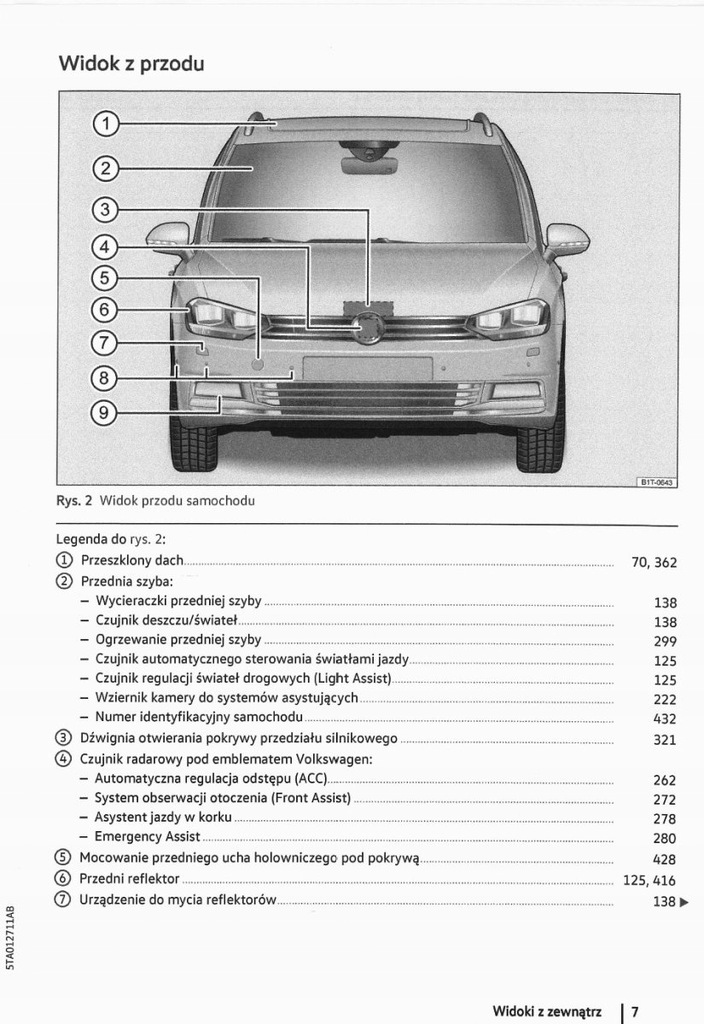 Volkswagen VW Touran od 2015 Instrukcja Obsługi