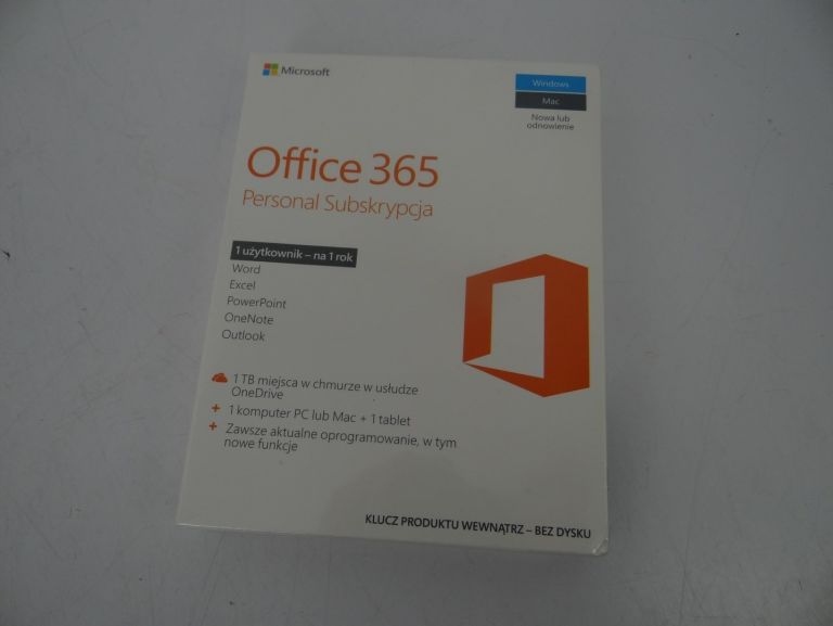 MICROSOFT OFFICE 365 PERSONAL SUBSKRYPCJA +PUDEŁK