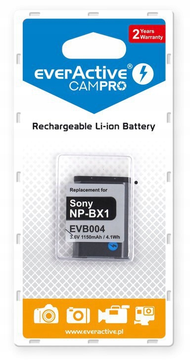 Bateria everActive CamPro do Sony NP-BX1 Li-ion
