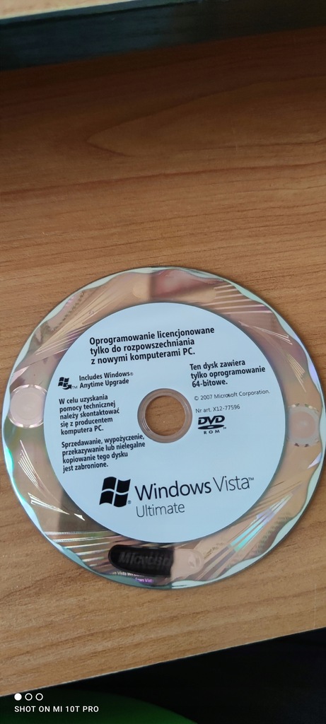 Płyta Windows Vista Ultimate