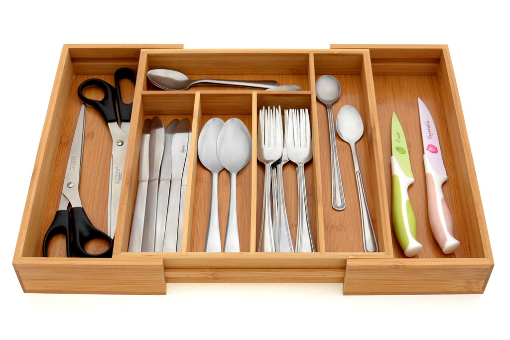 REGULOWANY Wkład ORGANIZER na sztućce do szuflady - 7182949455