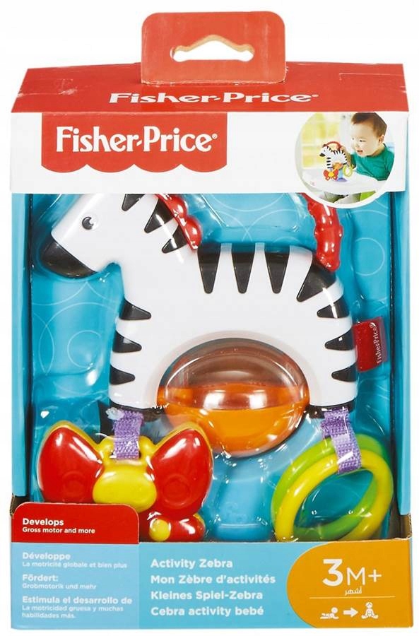 FISHER PRICE AKTYWIZUJĄCA ZEBRA Z PRZYSSAWKĄ