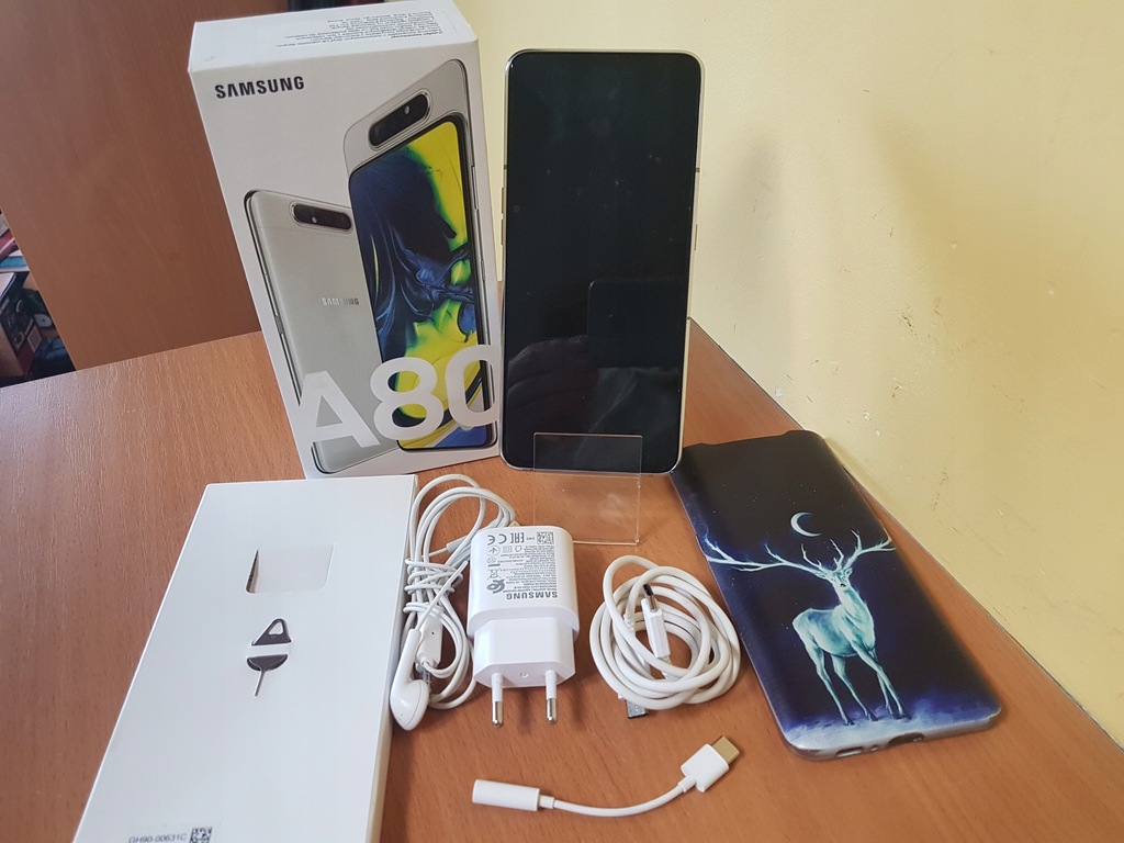 Smartfon Samsung Galaxy A80 128 GB 8 GB biały GW