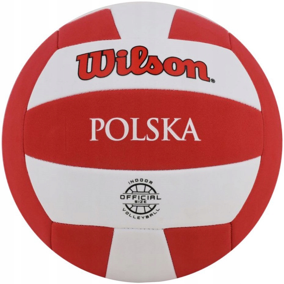 Piłka do siatkówki Wilson Super Soft Play VB Polska offcial size biało-czer