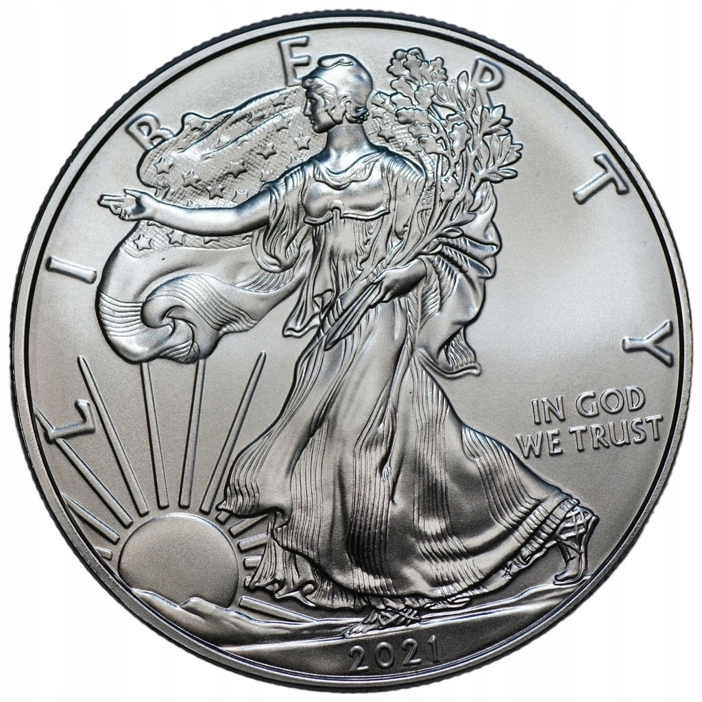 USA - 1 dolar 2021 LIBERTY - 1 uncja czystego srebra