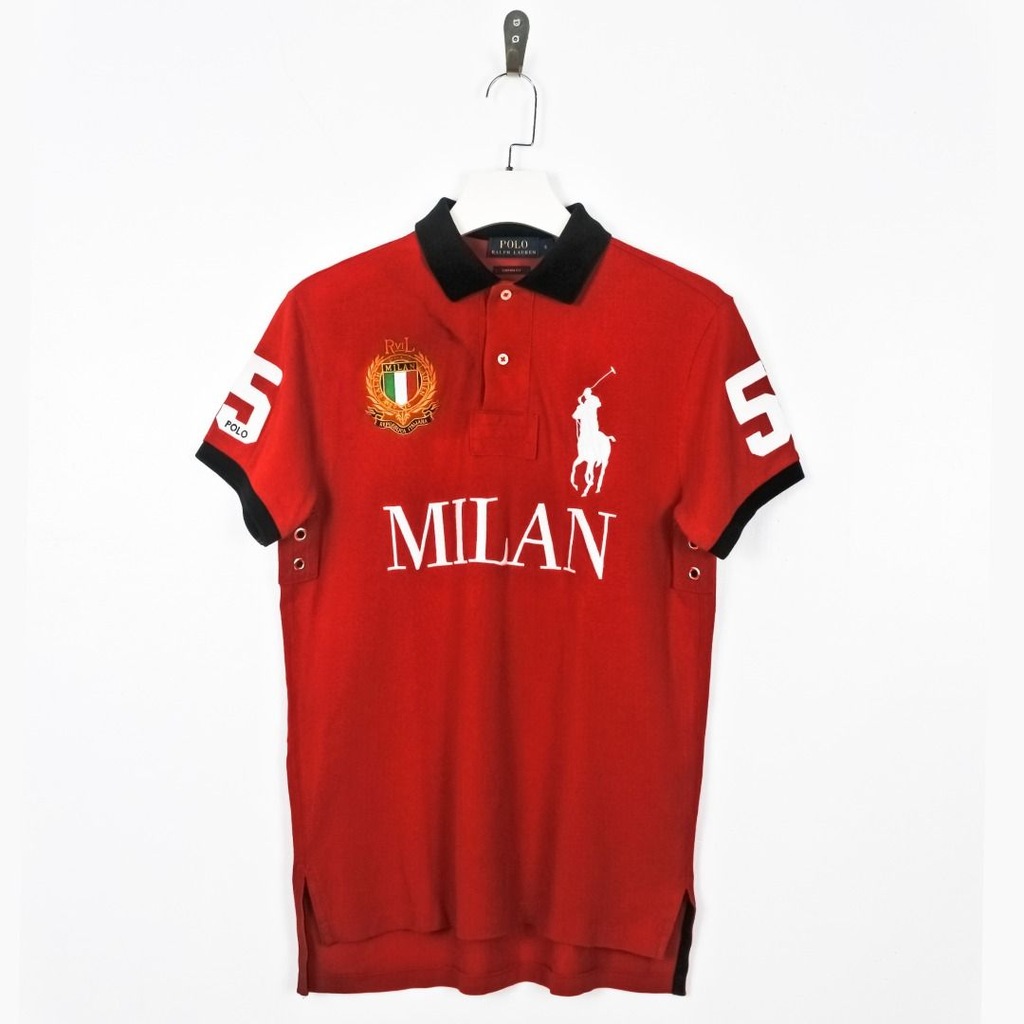 未使用❕POLO MILAN BIGPONY 5 170/92 POLO RALPH LAUREN MILAN BIG PONY KOSZULKA RED MEN NEW M