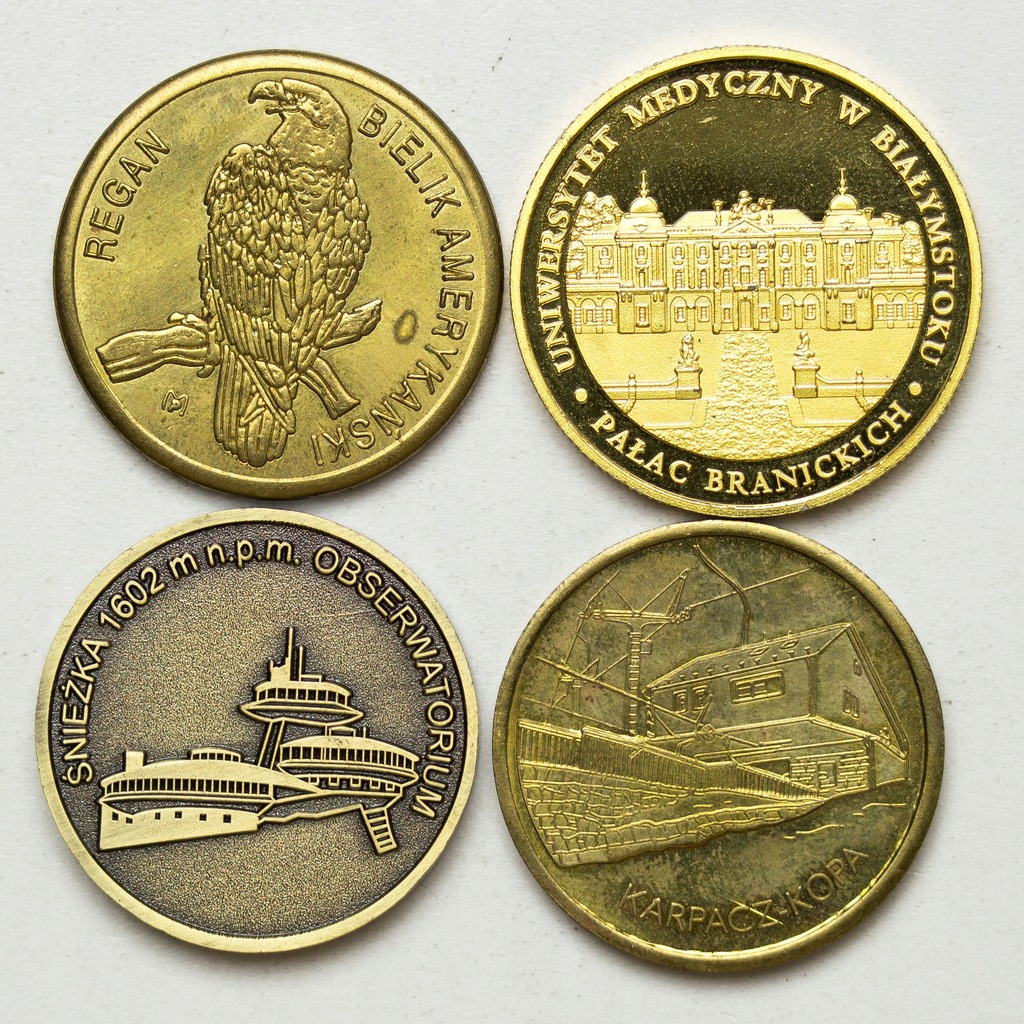 Medale, Polska, zestaw, 4 sztuki