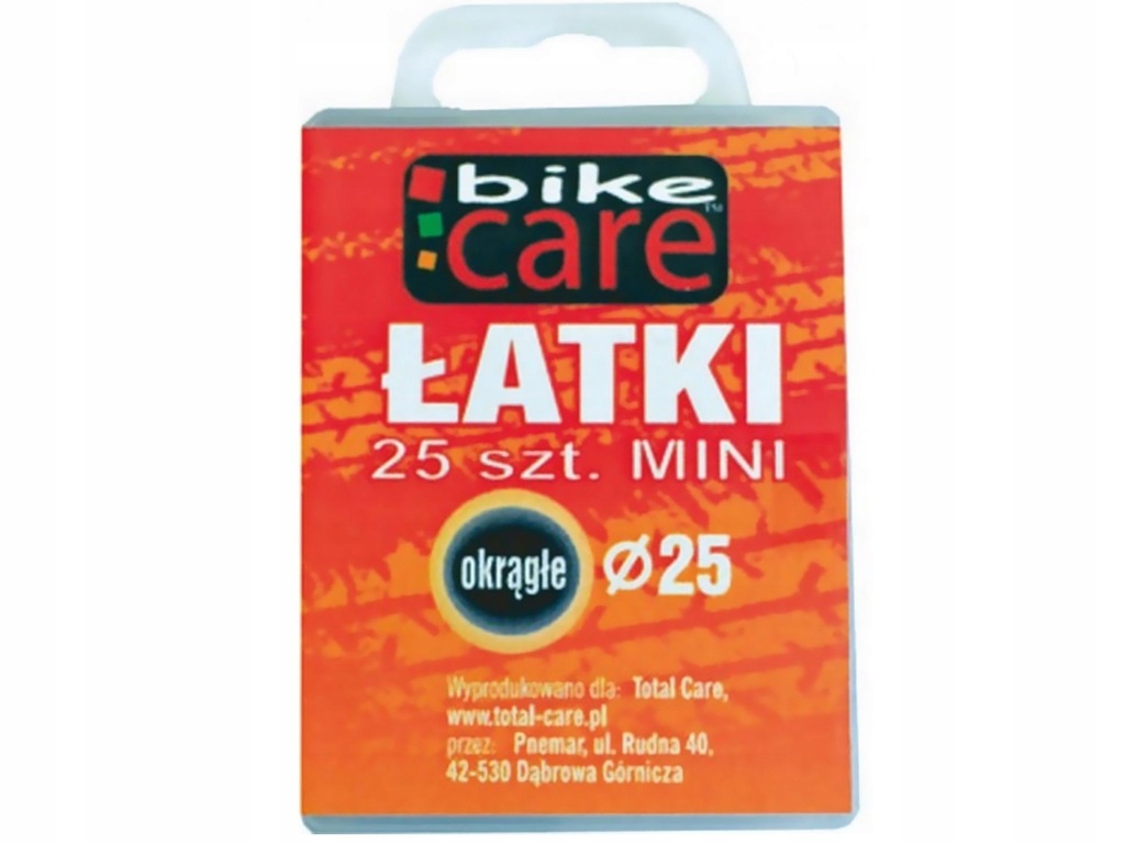 ZESTAW ŁATKI OKRĄGŁE BIKE CARE średnica 25mm 25szt