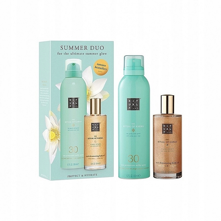 Zestaw Rituals The Ritual of Karma Suncare Set (b/spray/200ml + b/oil/100ml