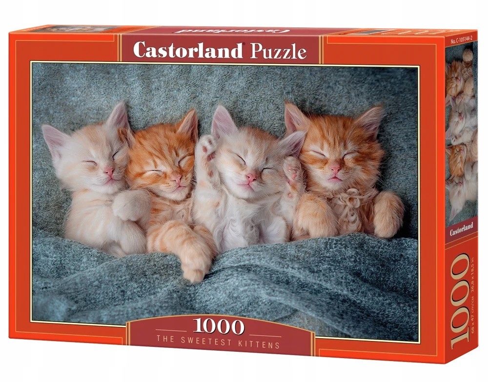 PUZZLE 1000 ELEMENTÓW UKŁADANKA ŚPIĄCE KOTKI MAŁE KOCIAKI