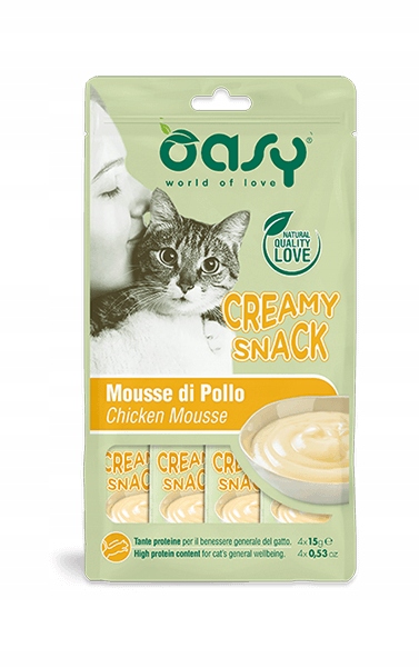 OASY CAT CREAMY SNACK POLLO KURCZAK 4X15g