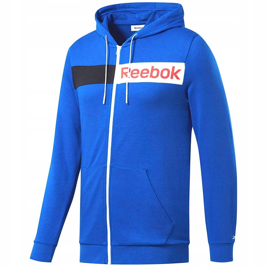 Bluza męska Reebok Logo FZ H niebieska FK6117 M