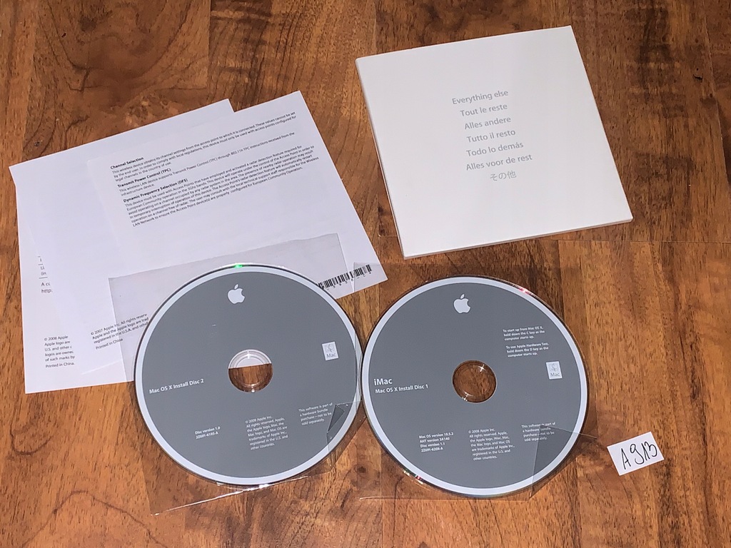 iMac Mac OS X Install disc - A913