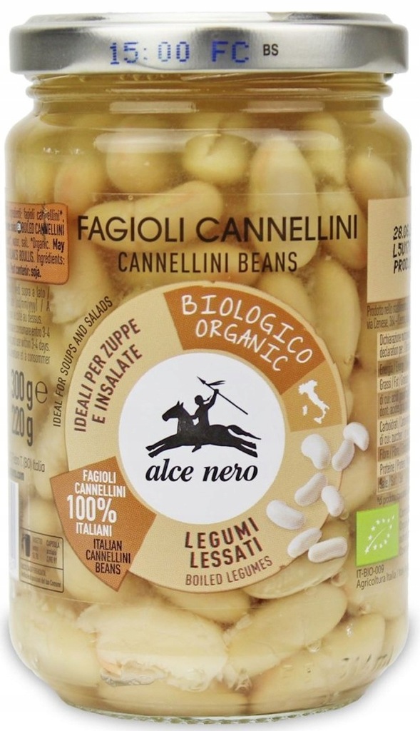 FASOLA CANNELLINI W ZALEWIE BIO 300 g (220 g) (SŁO