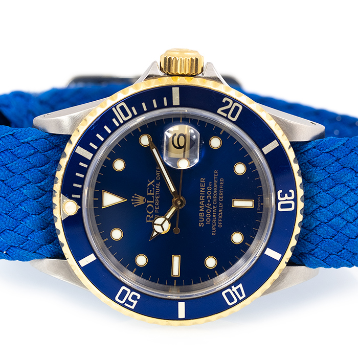 ROLEX SUBMARINER DATE BLUE DIAL STEEL GOLD 16613