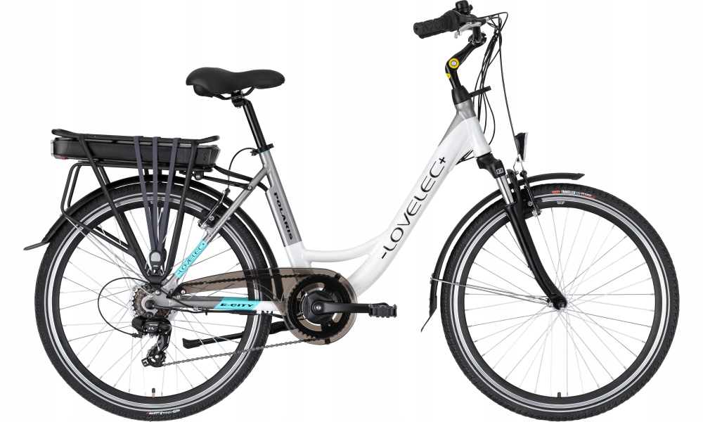 Lovelec rower elektryczny Polaris white/grey rama