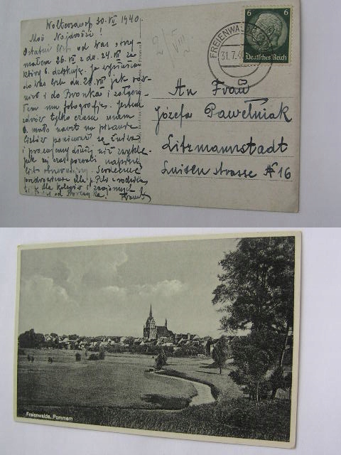 FREINWALDE POMMERN - CHOCIWEL LEŚNOWOLA 1940