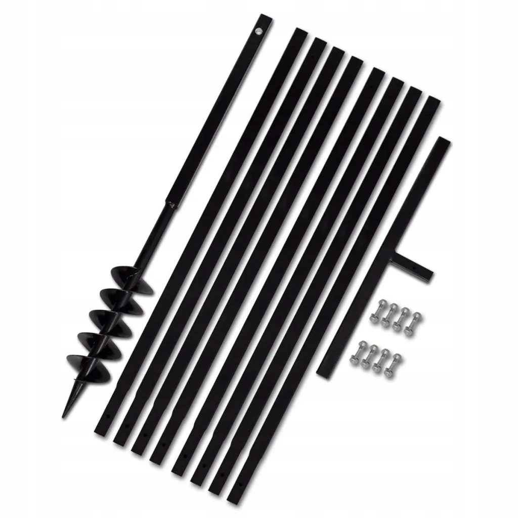 Solidny Świder glebowy z uchwytem, 100 mm, przedłużany, 9 m, stal