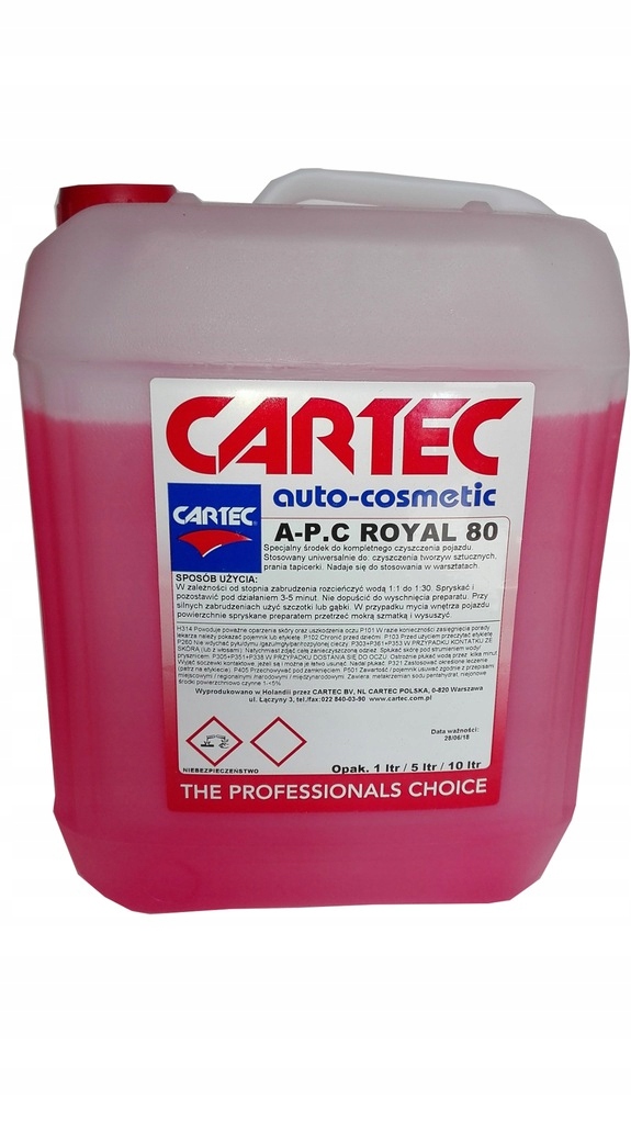 Cartec Royal 80 APC 5L uniwersalny pranie plastiki