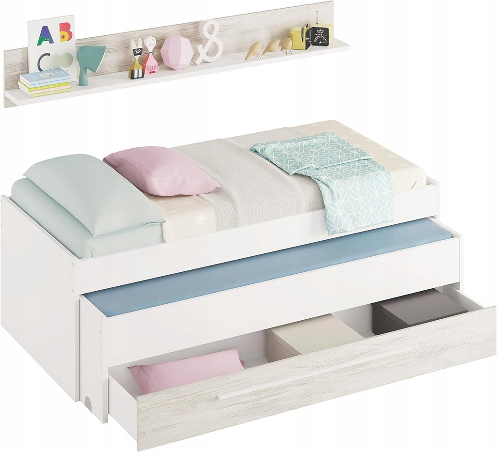 Łóżko wysuwane dla młodzieży Habitdesign: 199 cm x 96 cm x 65 cm