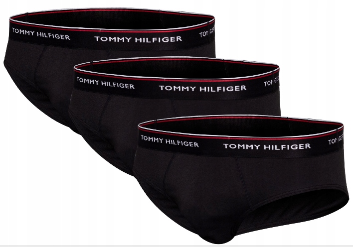 TOMMY HILFIGER MAJTKI MĘSKIE BRIEF 3 PARY BLACK