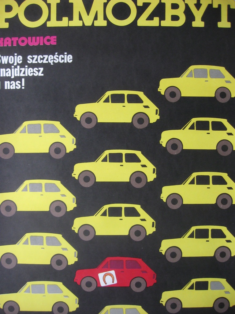 PLAKAT Polski Fiat 126p Proj. Mosiński 1975