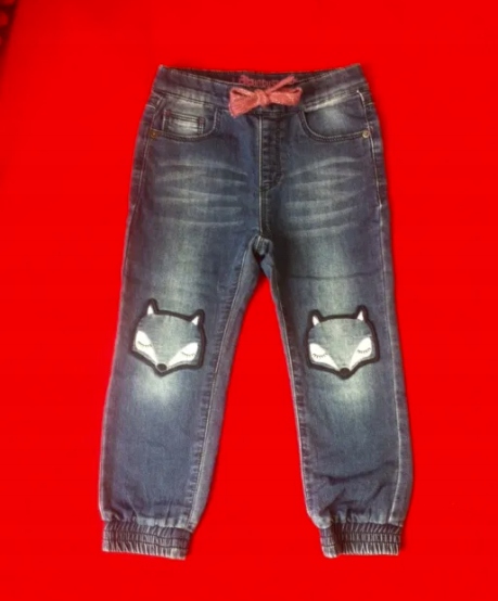 Spodnie dżinsowe z liskami r. 104 KAPPAHL
