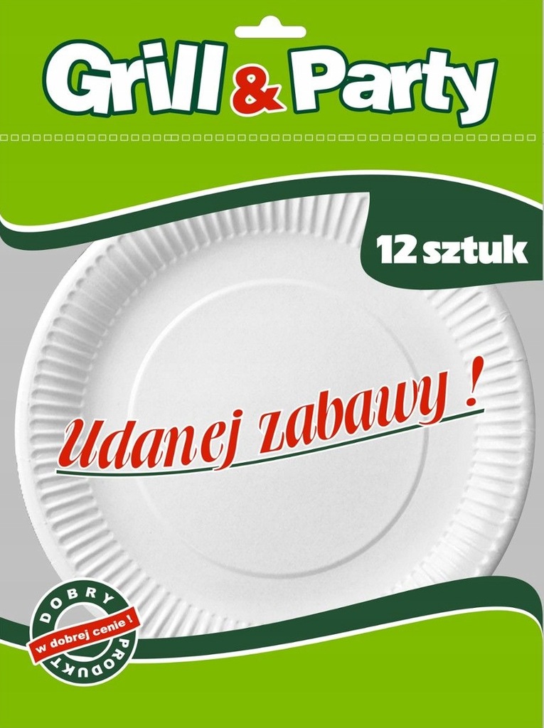 Talerz papierowy jednorazowy Grill Party 23cm