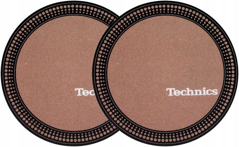 2x Slipmats - Technics Strobe - Brown