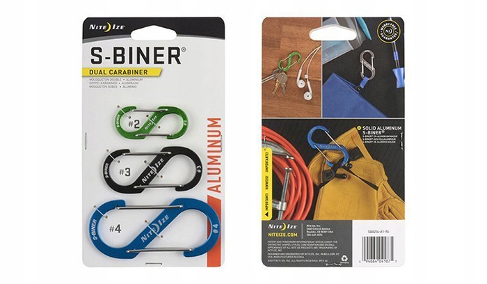 Nite Ize - S-Biner Aluminum Dual Carabiner Combo 3 szt. - SBA234-A1-R6