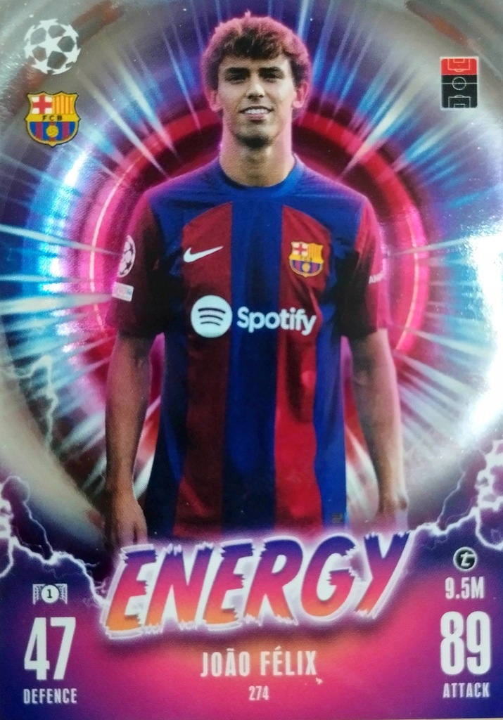 TOPPS MATCH ATTAX EXTRA 2023/2024 ENERGY 274 JOAO FELIX BARCELONA