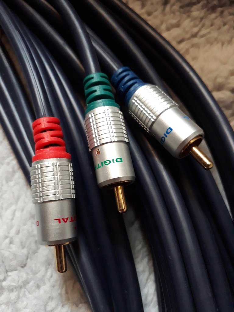 Kabel RGB component 3x RCA HQ DIGITAL 10m