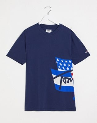 TOMMY JEANS T-SHIRT GRANATOWY KLASYCZNY M 1ASA