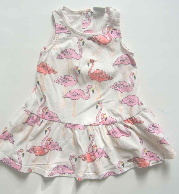 LINDEX*sukienka Bawełnina Flamingi *68
