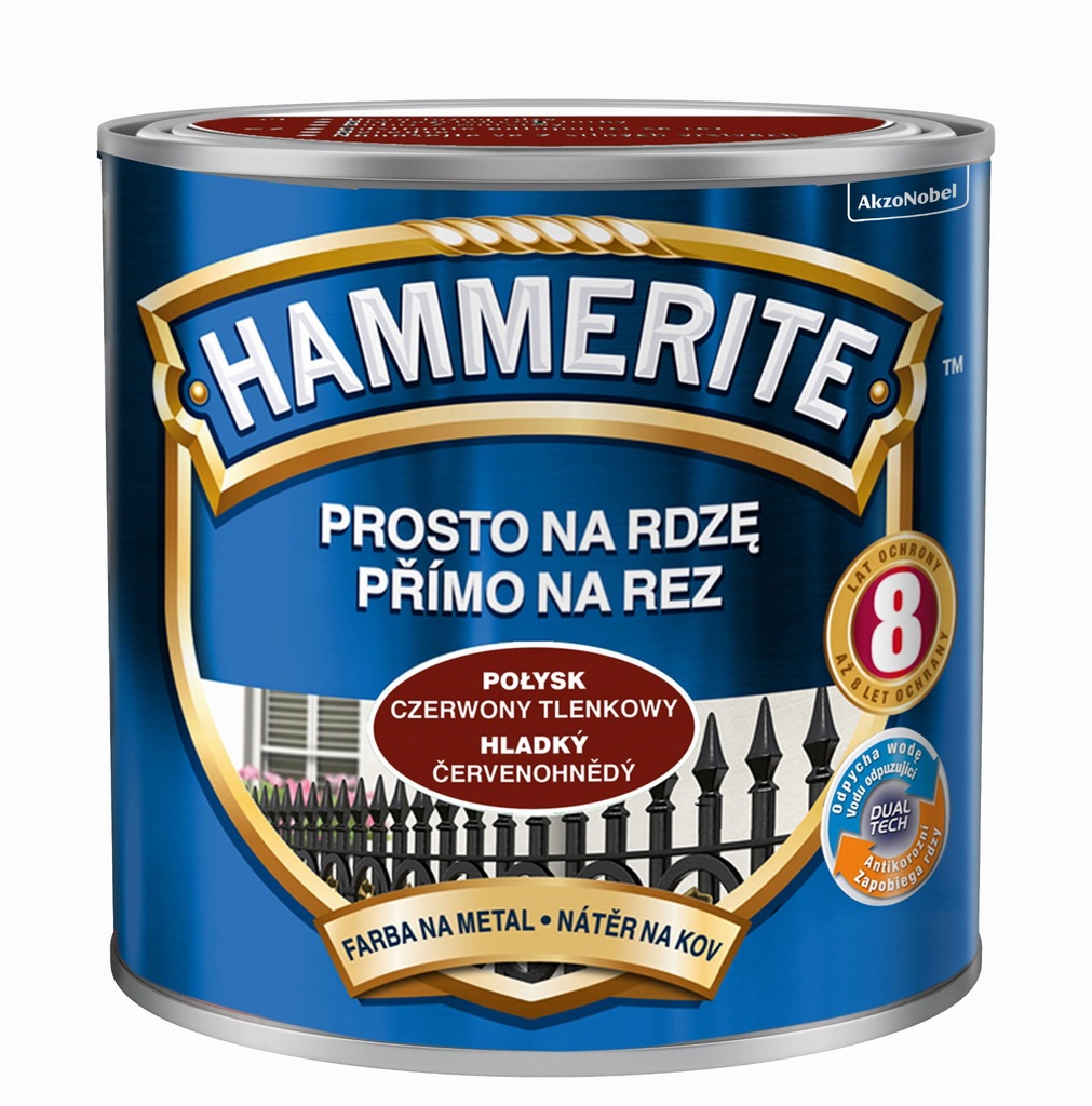 Hammerite Prosto na rdzę 2,5L - Połysk Czerwony Tl