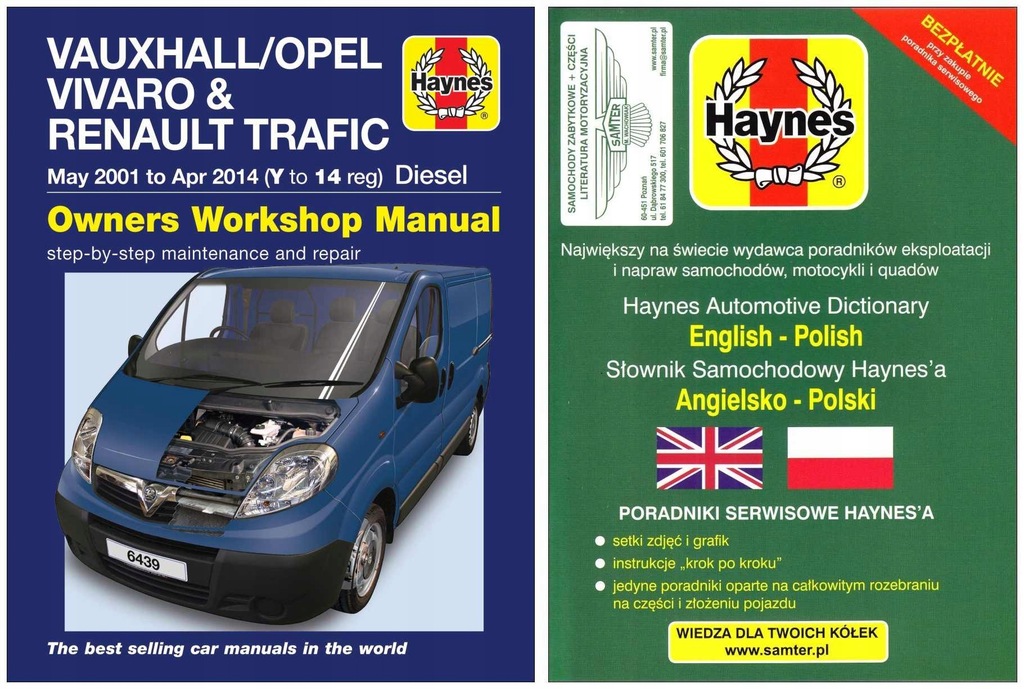 Vauxhall Vivaro 2001-2014 instrukcja napraw Haynes