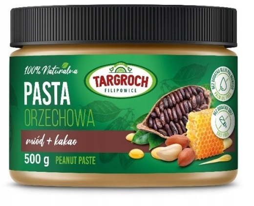 Targroch Pasta orzechowa miód + kakao 500g