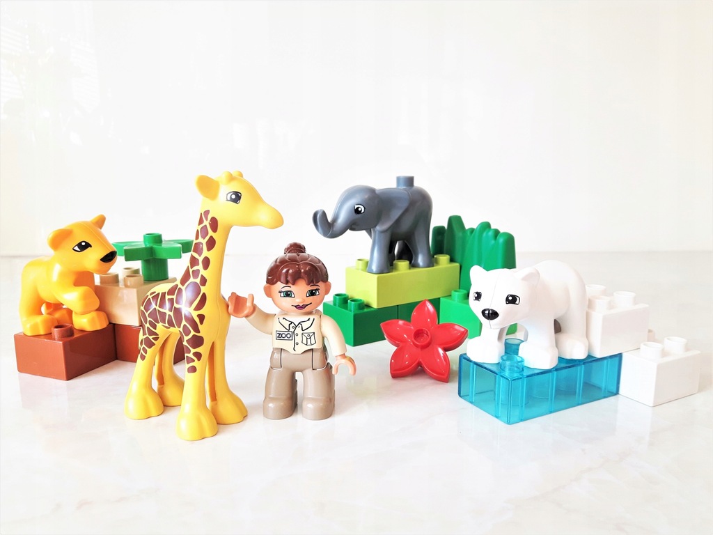 Enkelhed Bemyndigelse analog LEGO DUPLO Mini ZOO 4962 tygrys słoń żyrafa #16 - 12617530494 - oficjalne  archiwum Allegro