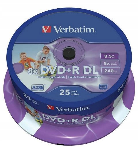 DVD+R DL VERBATIM 8,5 GB PRINTABLE c25