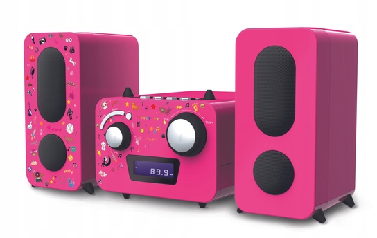 Mini Wieża Kids BIG BEN MCD11 FM CD AUX Różowe