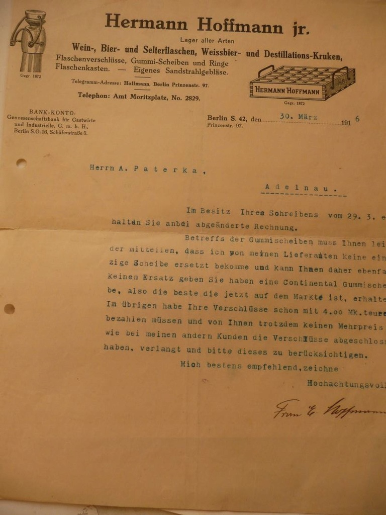 Купить Документ Вино, пиво 1916 г. Одоланув, Остров: отзывы, фото, характеристики в интерне-магазине Aredi.ru