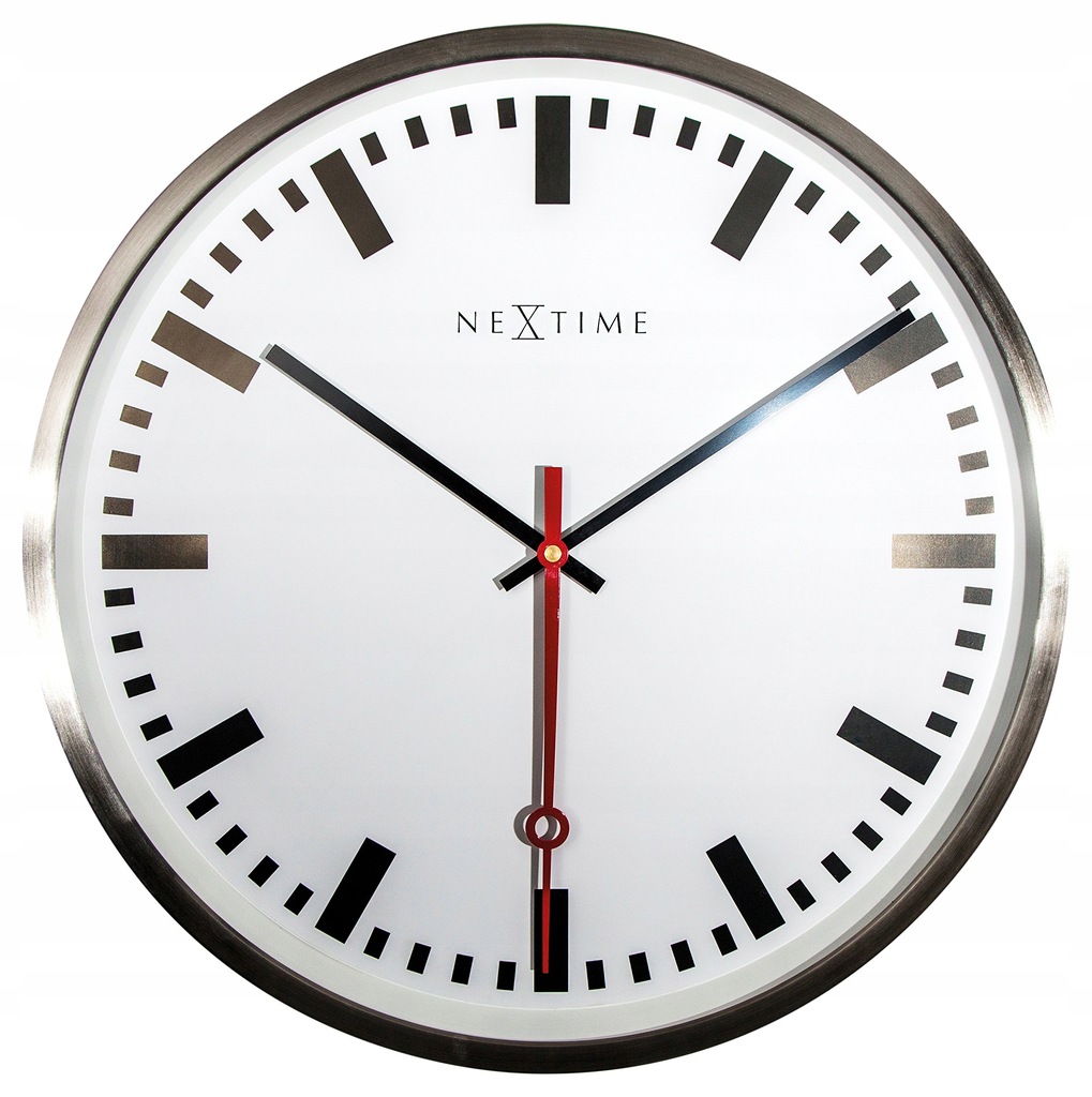 Zegar ścienny Nextime biały średnica 55 cm